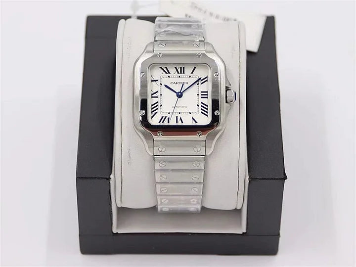 Cartier Santos de Cartier MM WSSA0029 35mm Silver Dial