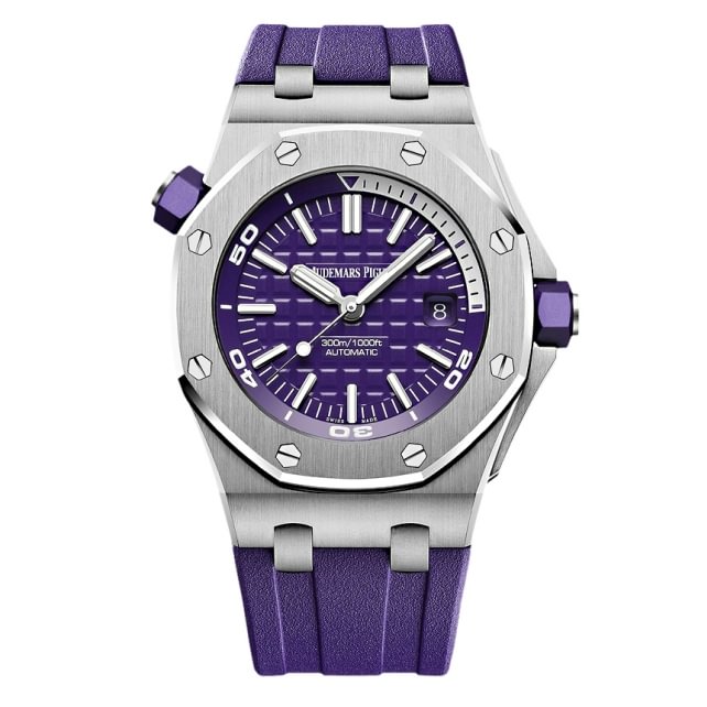 Audemars Piguet Royal Oak Offshore Diver 42mm – Purple Dial & Rubber Strap