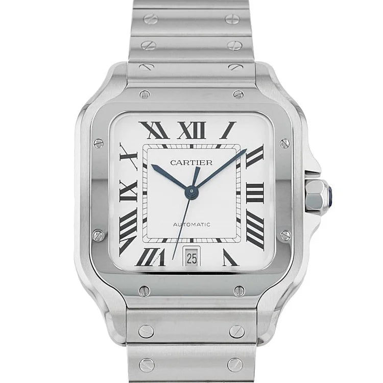 Cartier Santos de Cartier LM WSSA0009 40mm Silver Dial Automatic Stainless Steel Bracelet