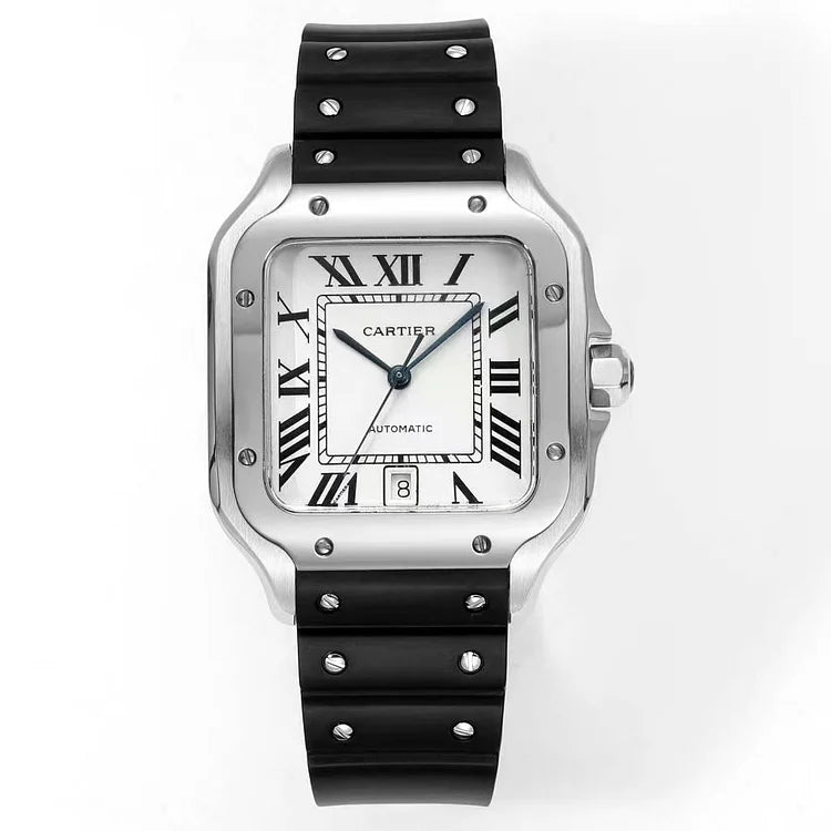Cartier Santos de Cartier LM 39.8mm Silver Dial Automatic Stainless Steel