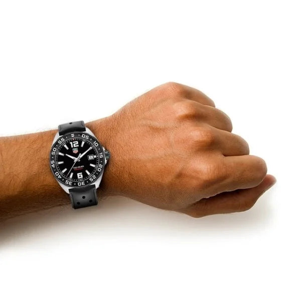 TAG Heuer Formula 1 WAZ1110.FT8023 – Men’s Quartz Watch 41mm Black Dial Rubber Strap