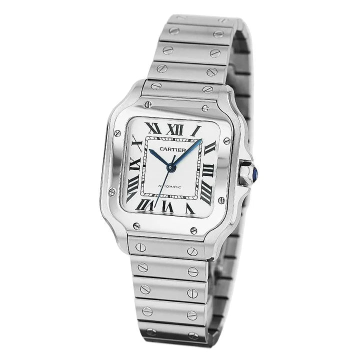 Cartier Santos de Cartier MM WSSA0029 35mm Silver Dial