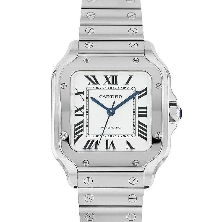Cartier Santos de Cartier MM WSSA0029 35mm Silver Dial