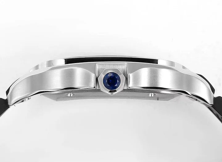 Cartier Santos de Cartier LM WSSA0030 40mm Blue Dial Automatic Rubber Strap