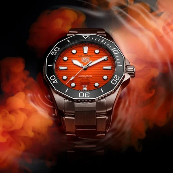 TAG Heuer Aquaracer WBP201F.BA0632 – Men’s Automatic Orange Dial Stainless Steel Watch