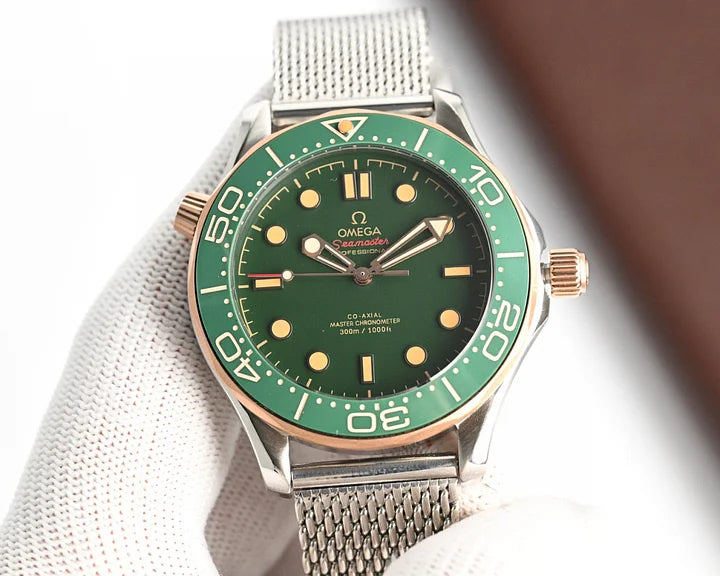 OMEGA Seamaster Diver 300M 42mm Ref. 210.90.42.20.10.001 – Green Dial Titanium Bronze Gold