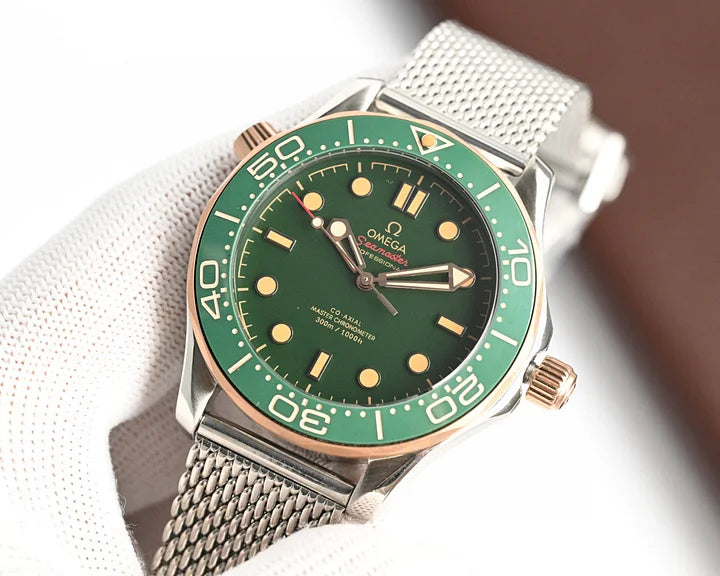 OMEGA Seamaster Diver 300M 42mm Ref. 210.90.42.20.10.001 – Green Dial Titanium Bronze Gold