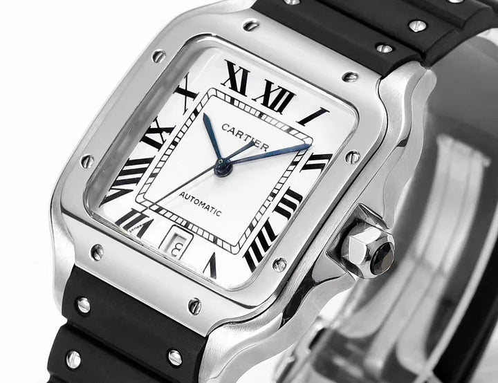 Cartier Santos de Cartier LM 39.8mm Silver Dial Automatic Stainless Steel