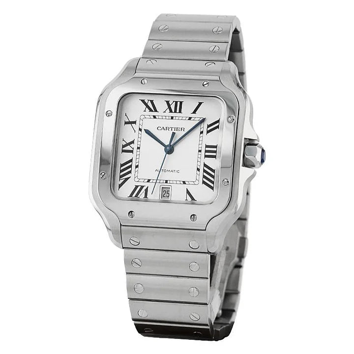 Cartier Santos de Cartier LM WSSA0009 40mm Silver Dial Automatic Stainless Steel Bracelet