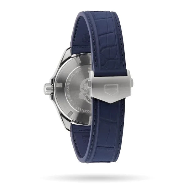 TAG Heuer Aquaracer WAY201P.FT6178 – Men’s Automatic Blue Dial Rubber Strap Watch