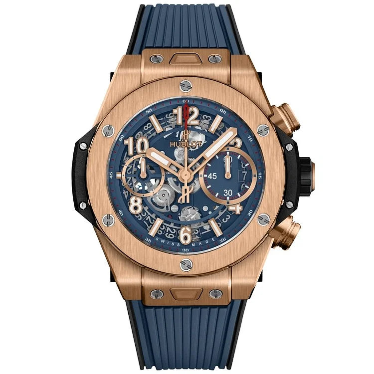 Hublot Big Bang Unico King Gold Blue 441.OX.5189.RX – Skeleton Chronograph Watch