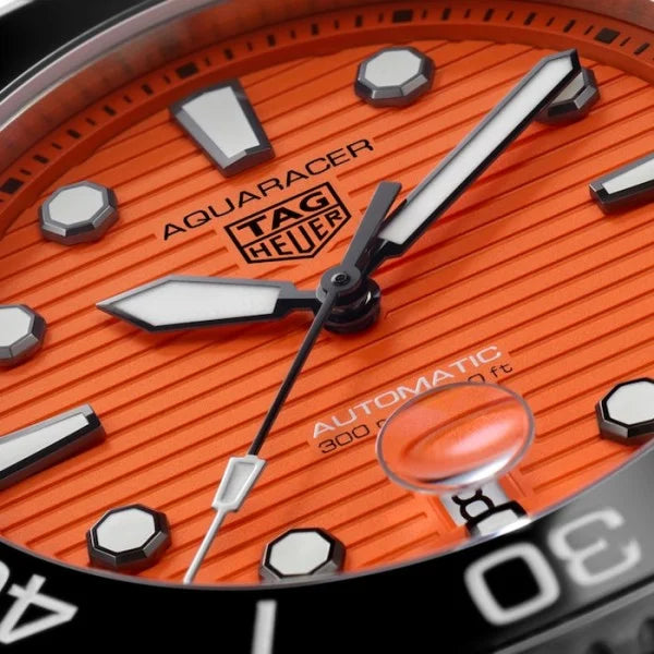TAG Heuer Aquaracer WBP201F.BA0632 – Men’s Automatic Orange Dial Stainless Steel Watch