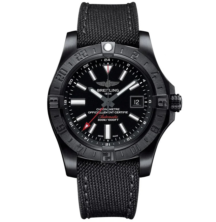 Breitling Avenger II GMT Black Steel 43mm Ref. M329B04MMA – Black Dial