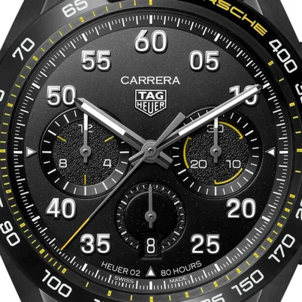 TAG Heuer Carrera CBN2A1H.FC6512 – Men’s Automatic Black Dial Leather Strap Watch