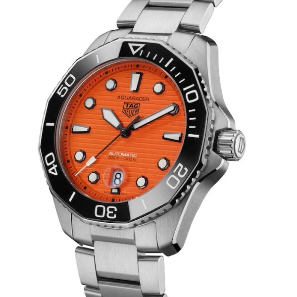 TAG Heuer Aquaracer WBP201F.BA0632 – Men’s Automatic Orange Dial Stainless Steel Watch