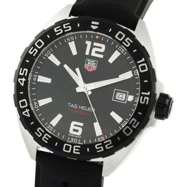 TAG Heuer Formula 1 WAZ1110.FT8023 – Men’s Quartz Watch 41mm Black Dial Rubber Strap