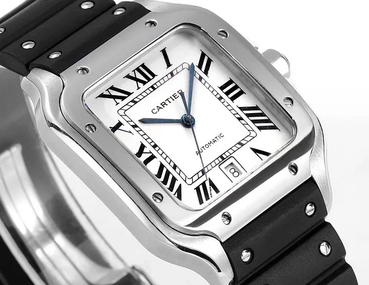 Cartier Santos de Cartier LM 39.8mm Silver Dial Automatic Stainless Steel