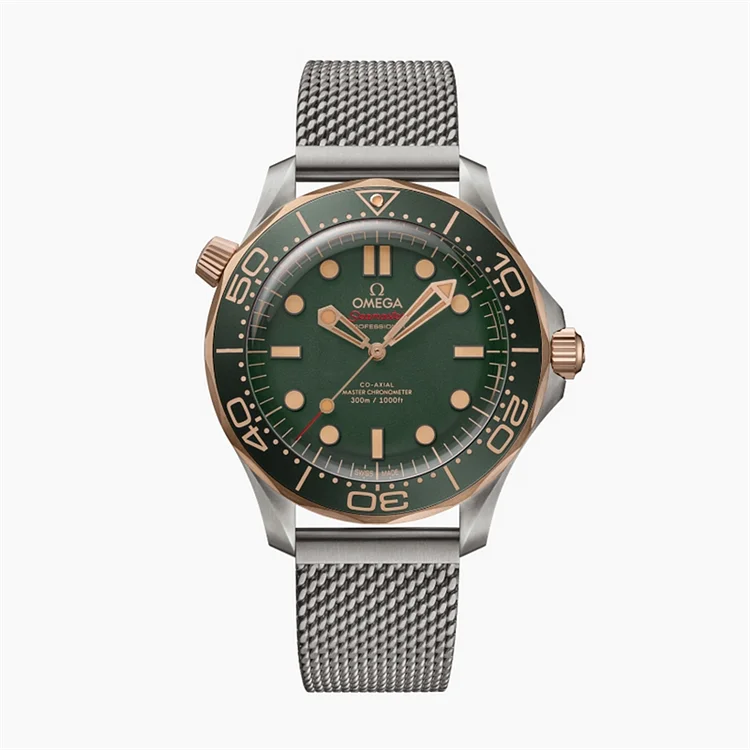 OMEGA Seamaster Diver 300M 42mm Ref. 210.90.42.20.10.001 – Green Dial Titanium Bronze Gold