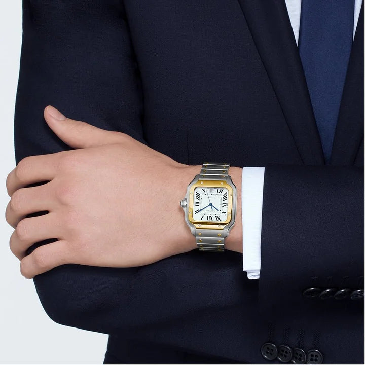Cartier Santos de Cartier MM W2SA0007 35.1mm Steel & Yellow Gold