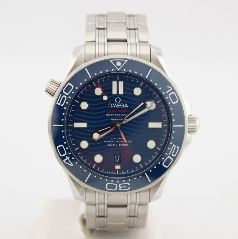 Omega Seamaster Diver 300 M Steel Blue Dial 42mm