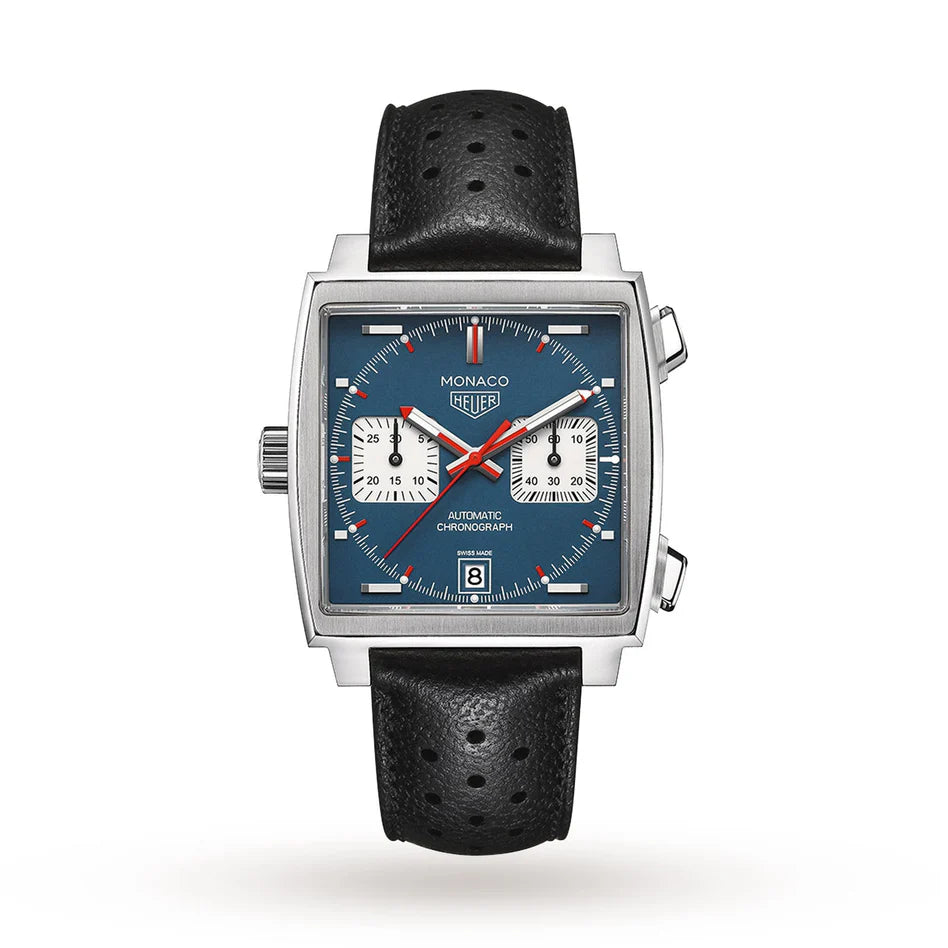 TAG Heuer Monaco Chronograph in Blue With Black Strap