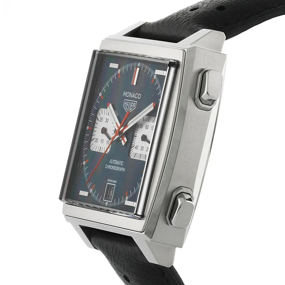 TAG Heuer Monaco Chronograph in Blue With Black Strap