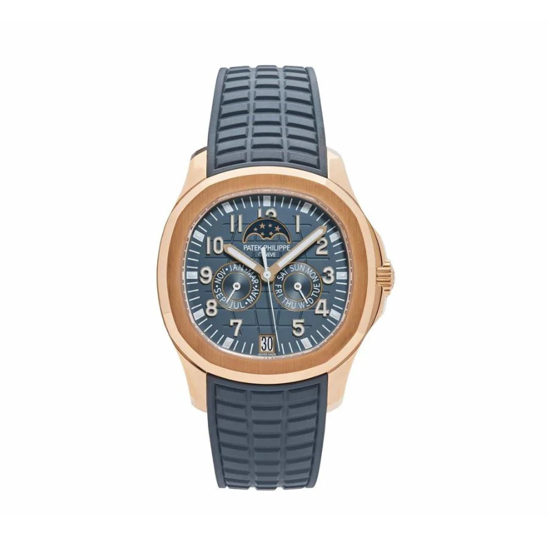 Patek Philippe Annual Calendar Moon Phases Rose Gold Blue-Gray Dial