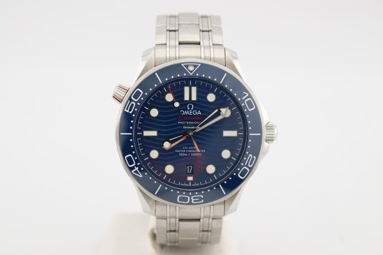 Omega Seamaster Diver 300 M Steel Blue Dial 42mm