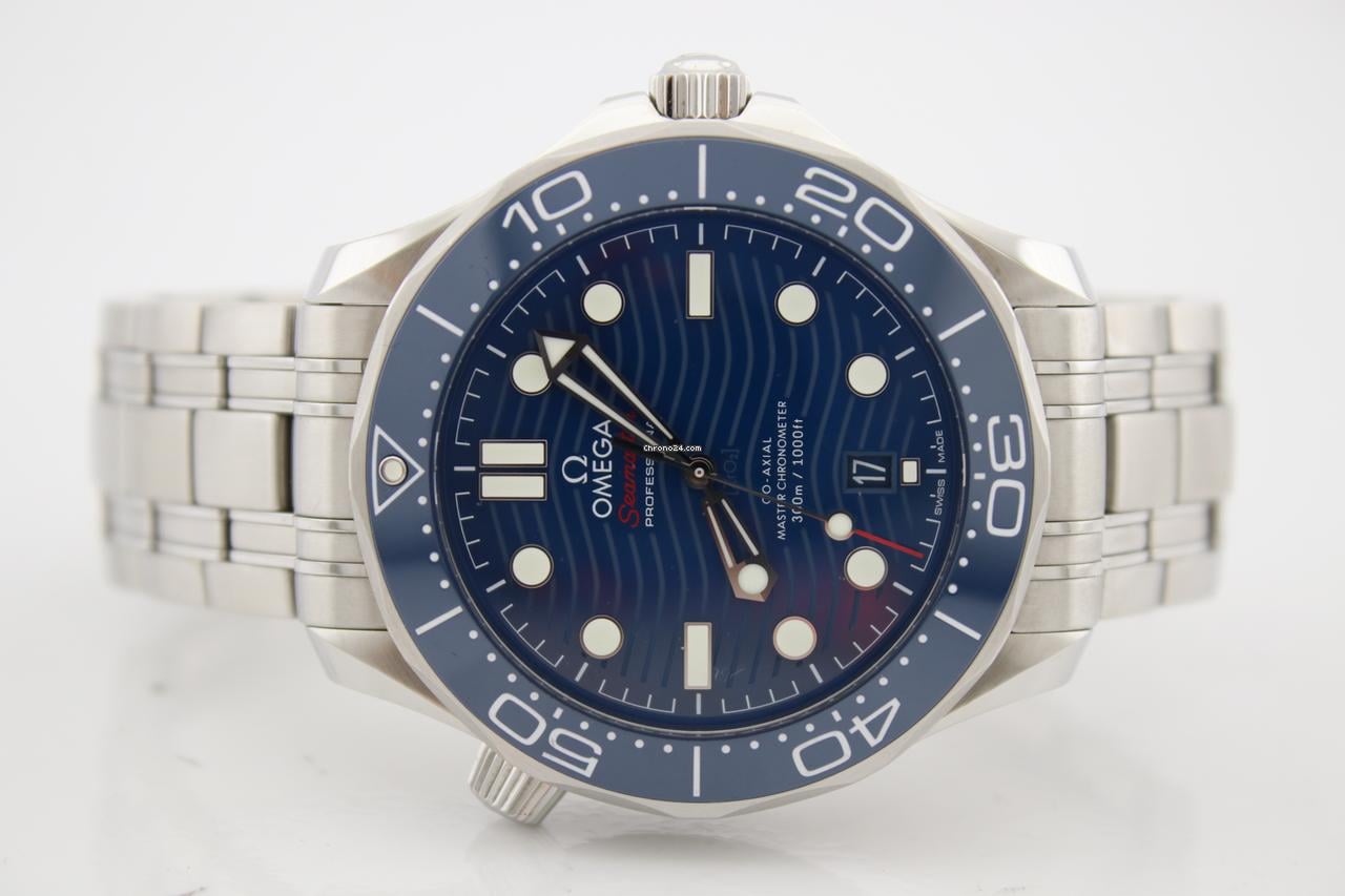 Omega Seamaster Diver 300 M Steel Blue Dial 42mm