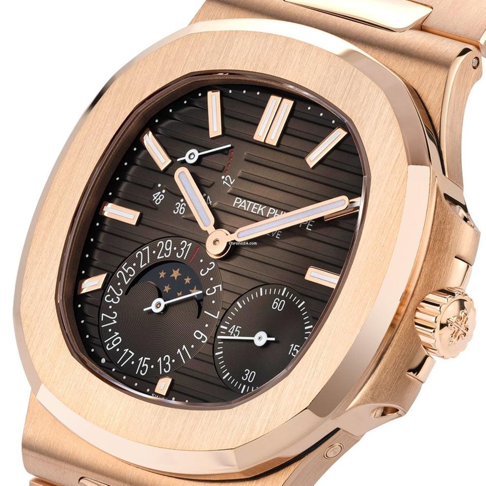 Patek Philippe Nautilus Ref. 5712/1R-001 Featuring Rose Gold Case and Brown Dial