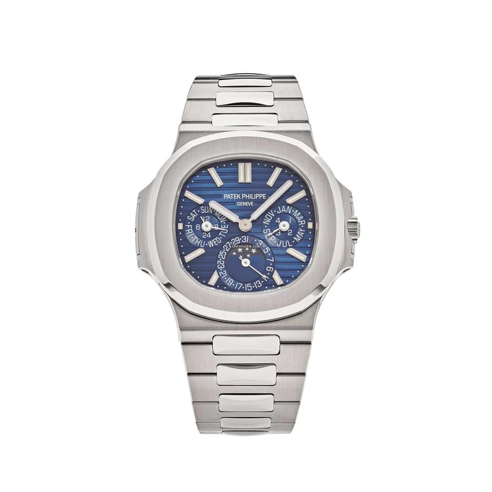 Patek Philippe Nautilus 5740/1G-001 Perpetual Calendar Moon Phase in White Gold