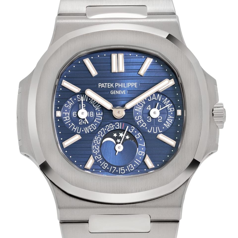 Patek Philippe Nautilus 5740/1G-001 Perpetual Calendar Moon Phase in White Gold
